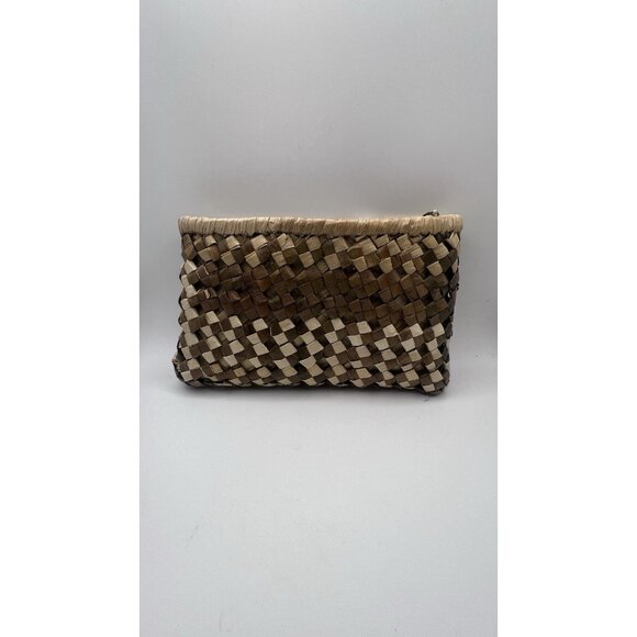 Hawaiian Lauhala Clutch Purse - Double-Stripe - Medium 7.5" x 4.5" x 1" - Picture 5 of 6